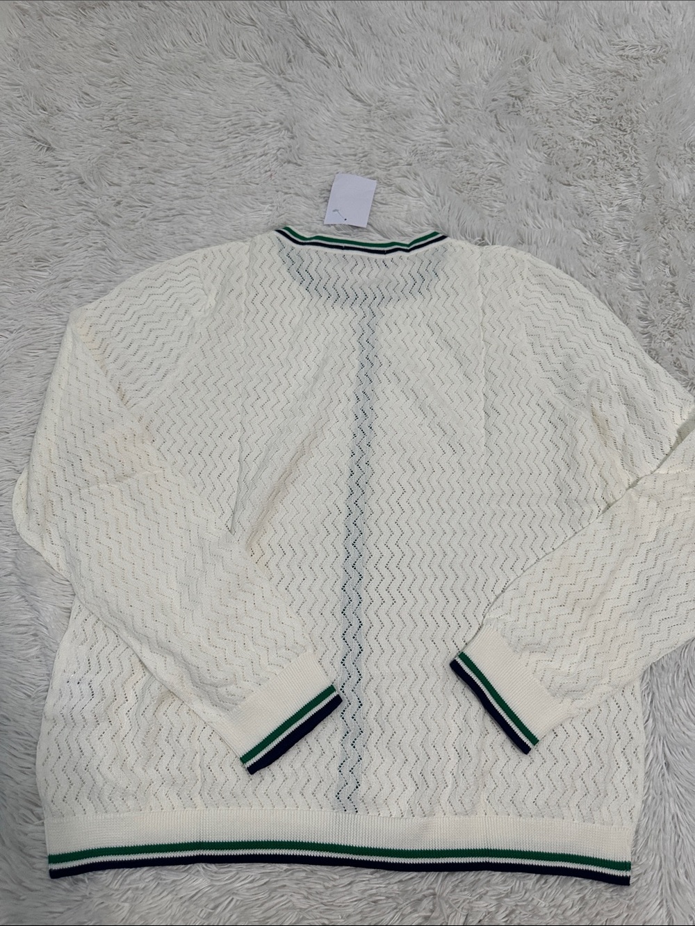 🥕 NWT Lands End 100% Supima Cotton Lightweight Cardigan Sweater - Picture 2 of 3